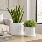 Nicolemoor White Planters (Set of 2)