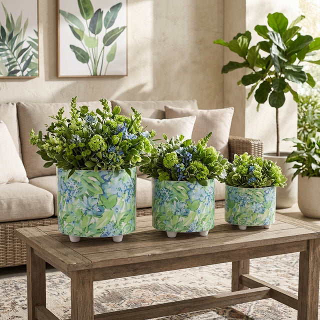 Harmonwind Blue/Green Planters (Set of 3)