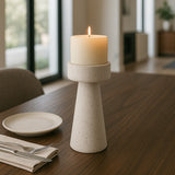 Carlin White Large Candle Holder