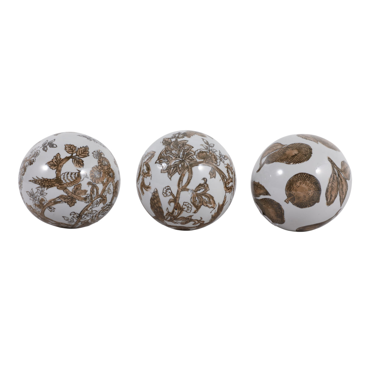 Elmley Brown/White Orbs (Set of 3)