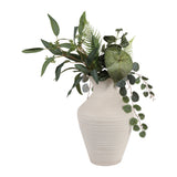 Brazos Ivory Medium Paper Mache Ribbed Vase