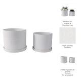 Grahammill White Planters (Set of 2)