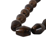 Calflax Bronze/Brown Long Bicone Bead Garland