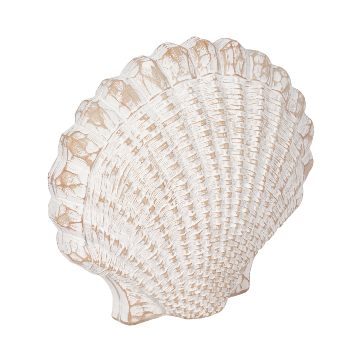 Essexrun White Sea Scallop Shell Woven Pattern