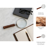 Narod Brown/Silver Ridged Handle Magnifying Glass