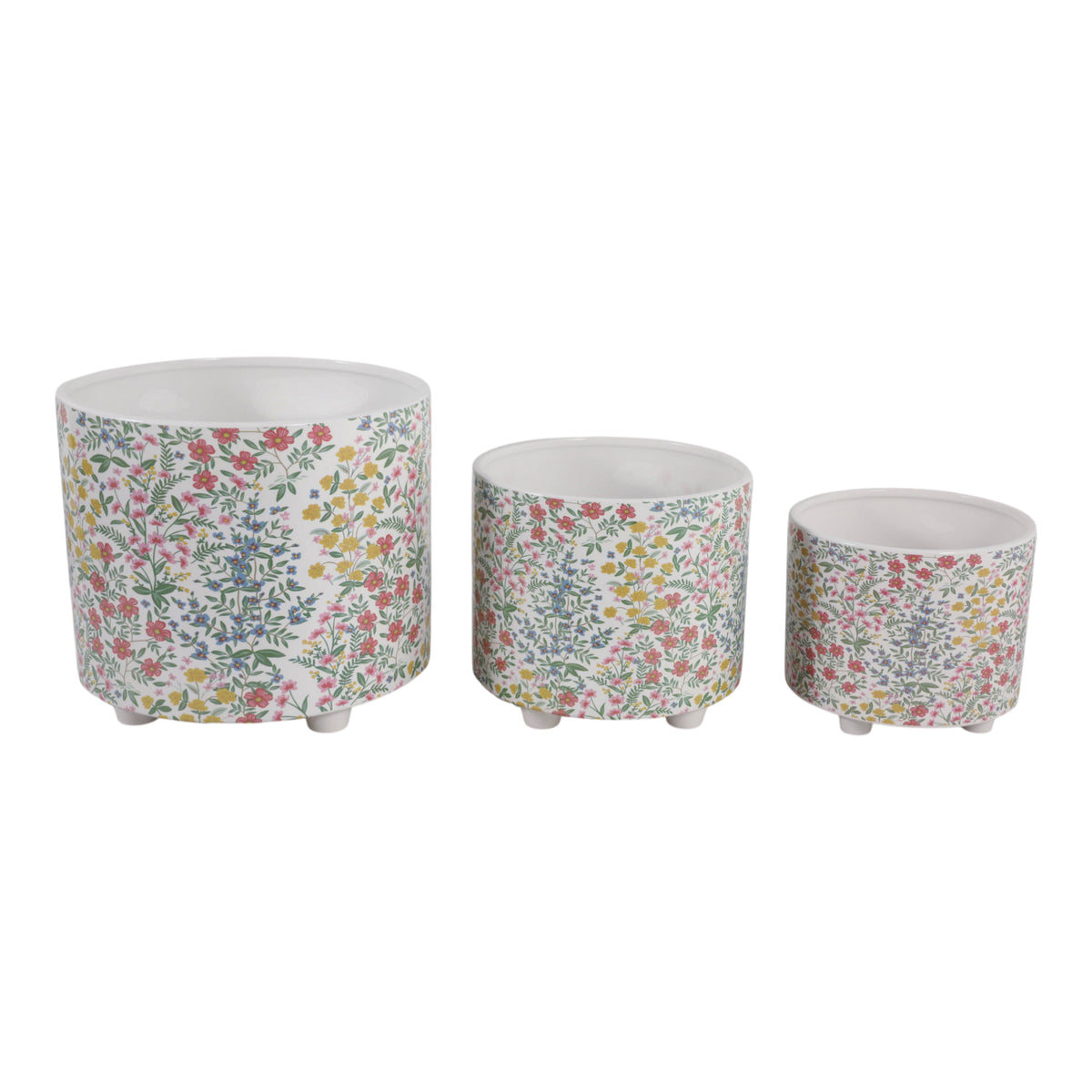 Elmmore Yellow/Blue Planters (Set of 3)