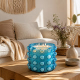 Requa Blue Glass Bubble Candle