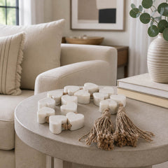 Big Springs White Marble Hearts Garland