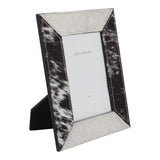 Fellows Black/White Hair on Hide Photo Frame