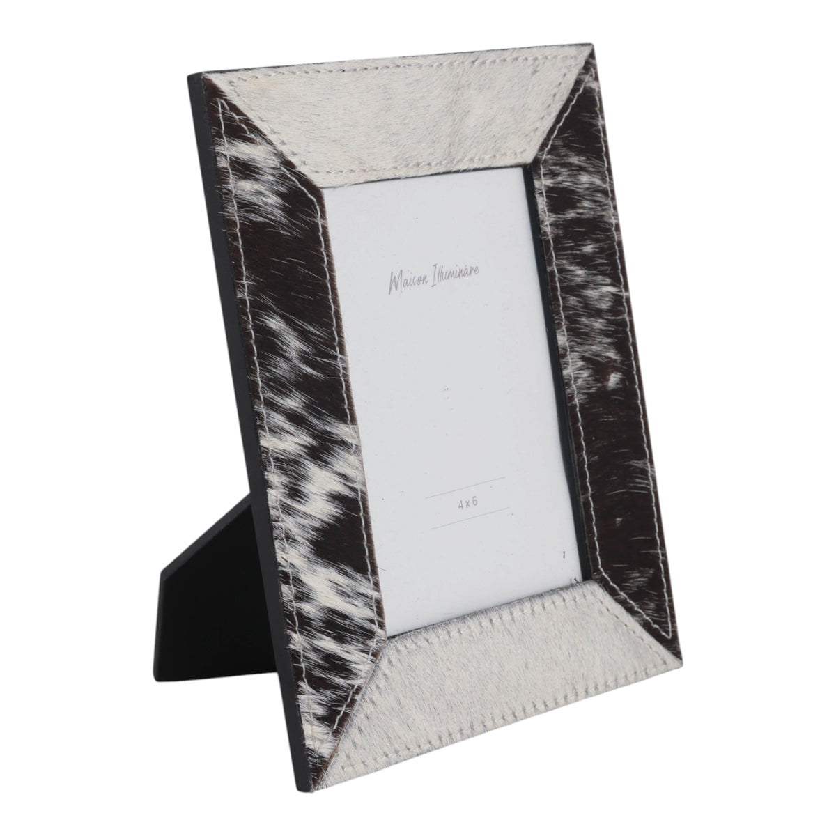 Fellows Black/White Hair on Hide Photo Frame
