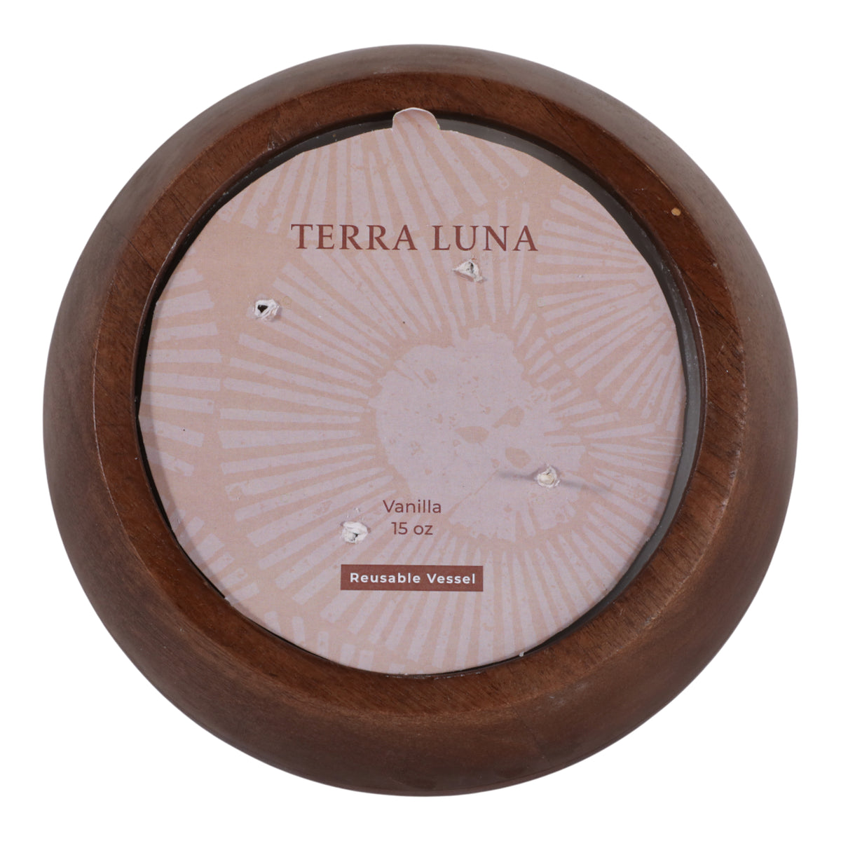 Barlowrun Walnut Vanilla Modern Wood Bowl Candle