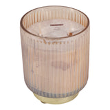 Hoperun Amber/Gold Vanilla Glass Candle on Base