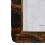 Romoland Brown/Gold Large Brass Border Tortoise Look Photo Frame