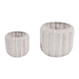 Valbeach Ivory/White Planters (Set of 2)