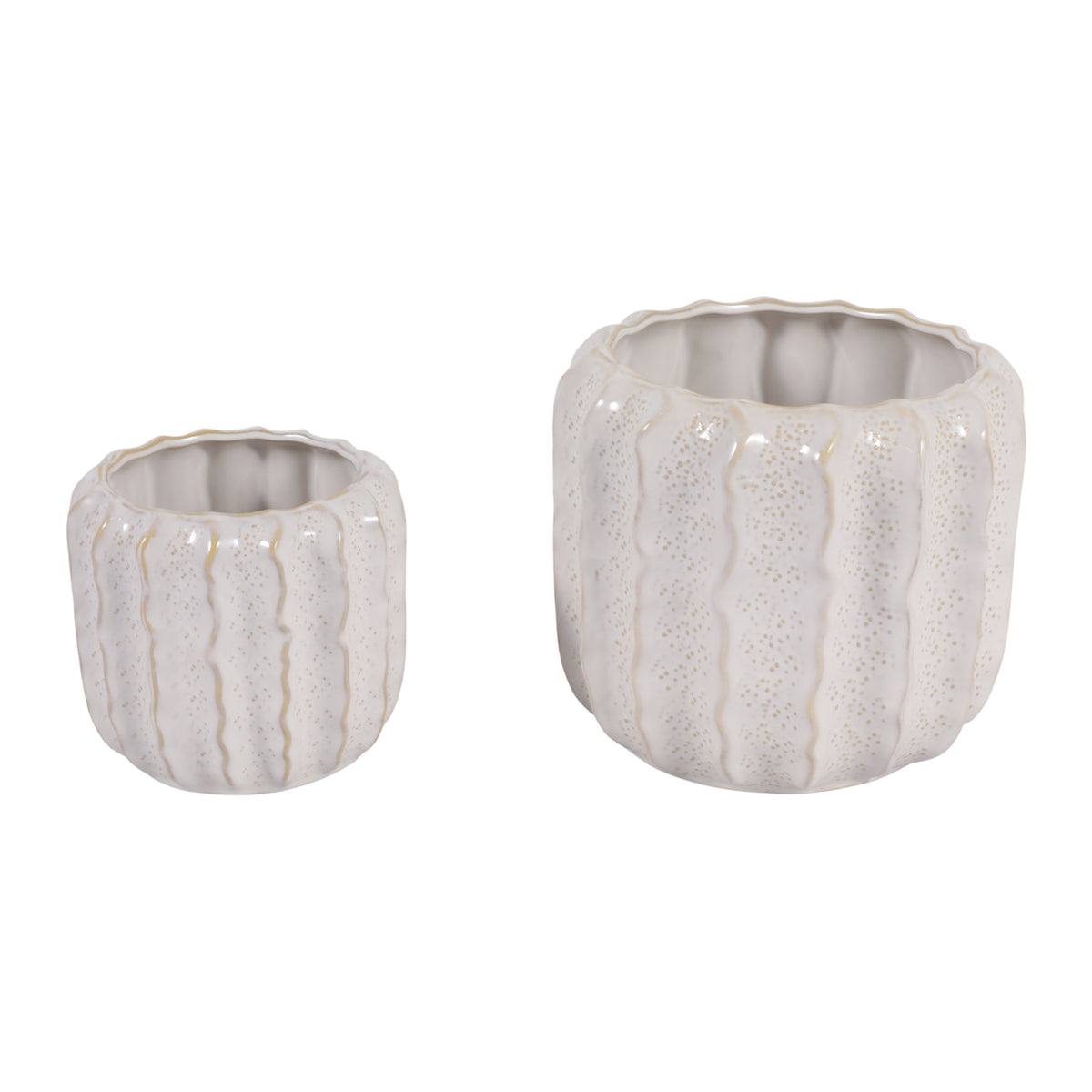 Valbeach Ivory/White Planters (Set of 2)
