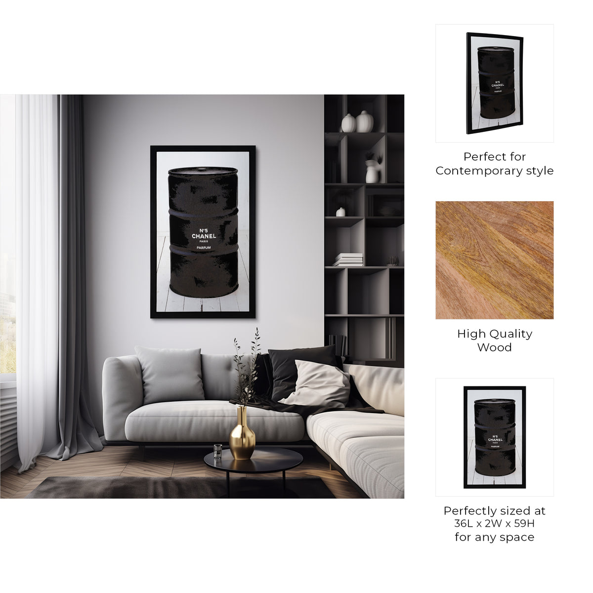 Kegg Multicolor Hand Painted Parfum Wall Art