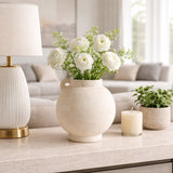 Corbinford White Medium Bulbous Jug with Handle