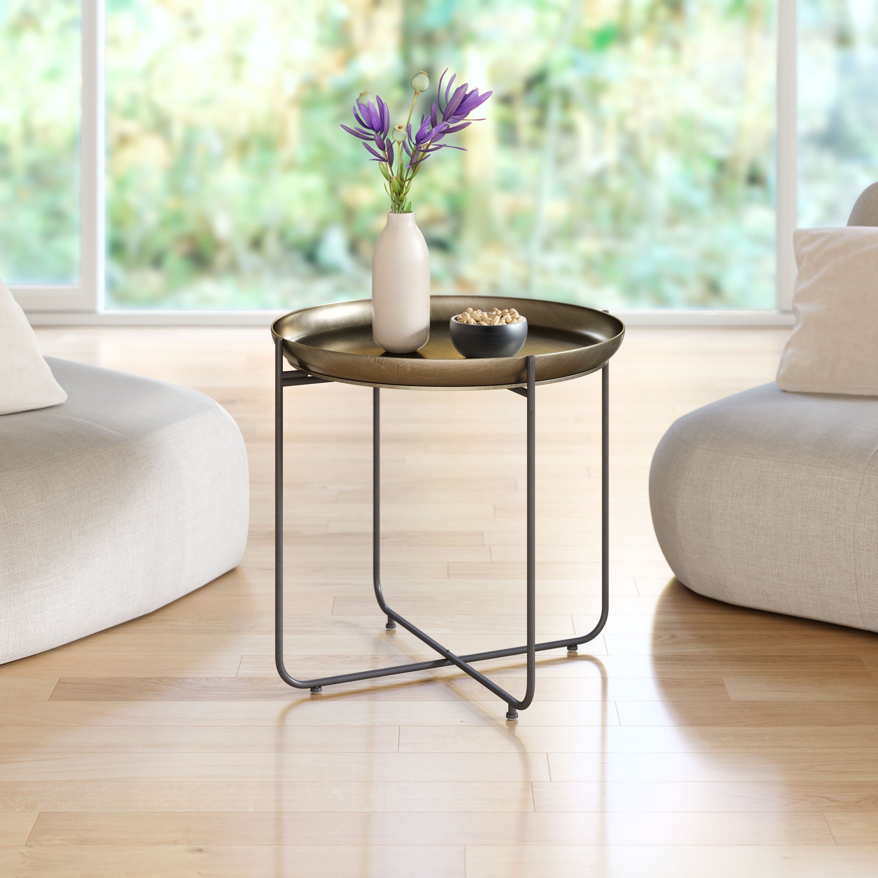 Bronson Bronze Side Table