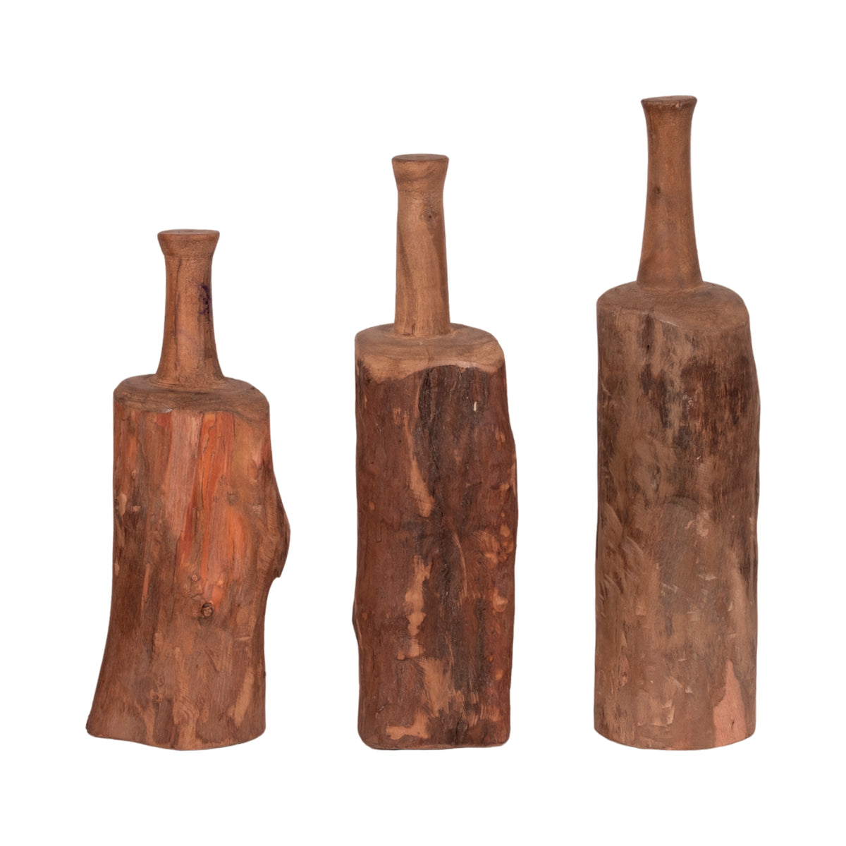 Fuchs Brown Reclaimed Wood Bottle Object - 20653-02