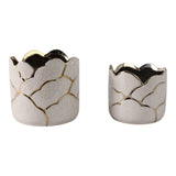 Brightonrose Ivory/Gold Clouds Planters (Set of 2)