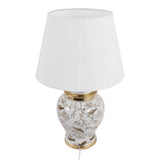Spencerport White/Brown/Gold Lamp