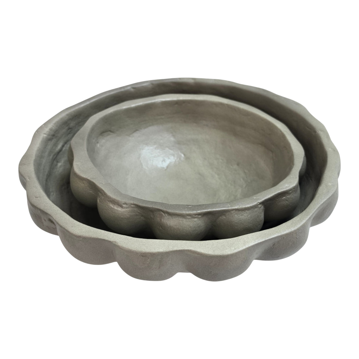 Potwisha Sage Green/Tan Ecomix Bowls (Set of 2)