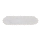 Elvas White Flat Scallop Edge Marble Tray