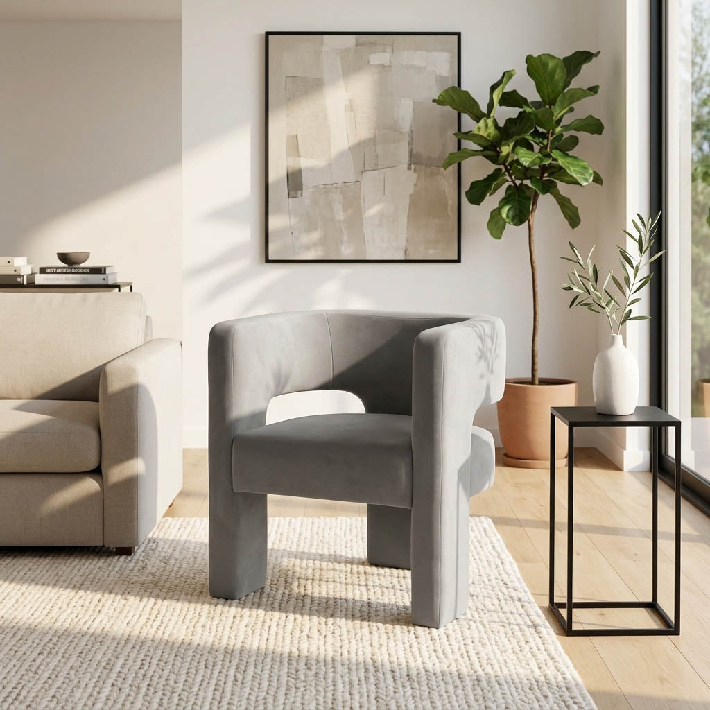 Carnadero Gray Round Back Chair