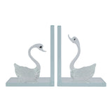 Midvalley Clear Swan Bookends (Set of 2)