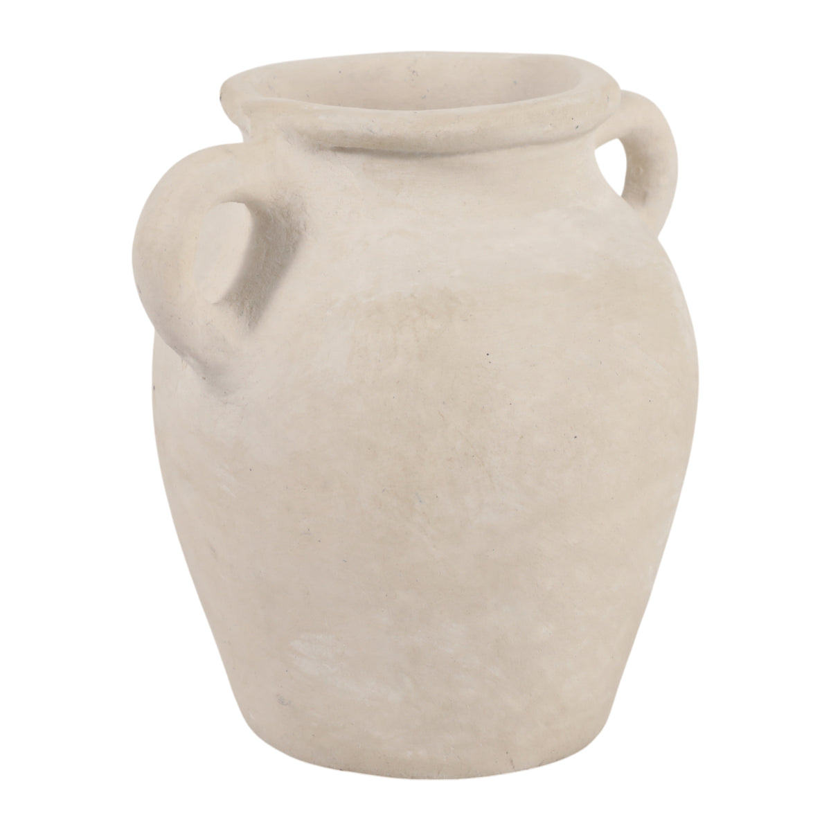 Drakewell Ivory Paper Mache Bud Vase with Handles