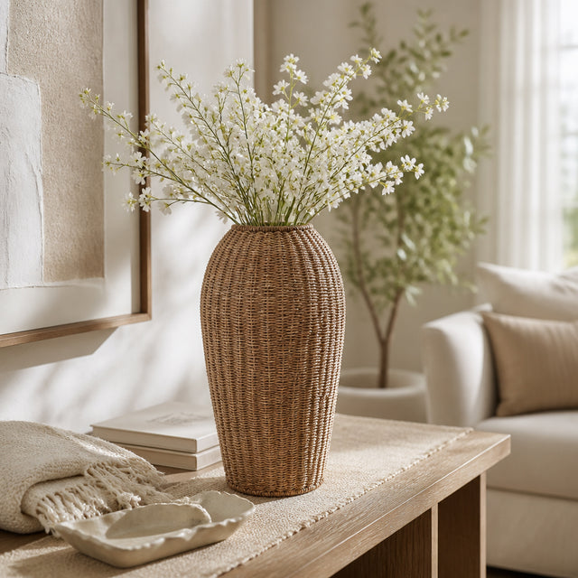 Omega Natural Woven Seagrass Vase