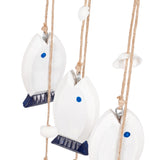 Camulos Multicolor Wood Sailboat with Hanging Fish