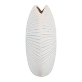 Lochford Blue/White Round Dotted Shell Vase