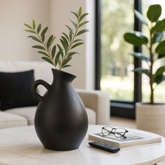 Westoncliff Black Terracotta Organic Jug with Handle