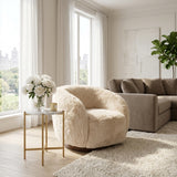 Del Rio Sand Roundback Swivel Chair