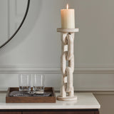 Carverburn White Candle Holder