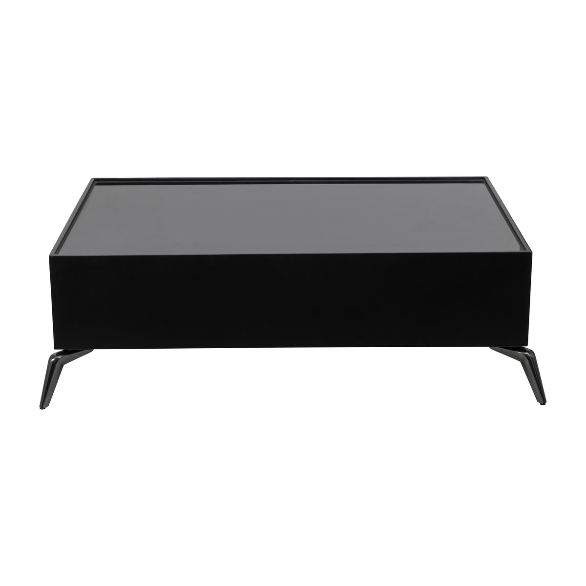 Nebelhorn Black Wood and Glass Coffee Table