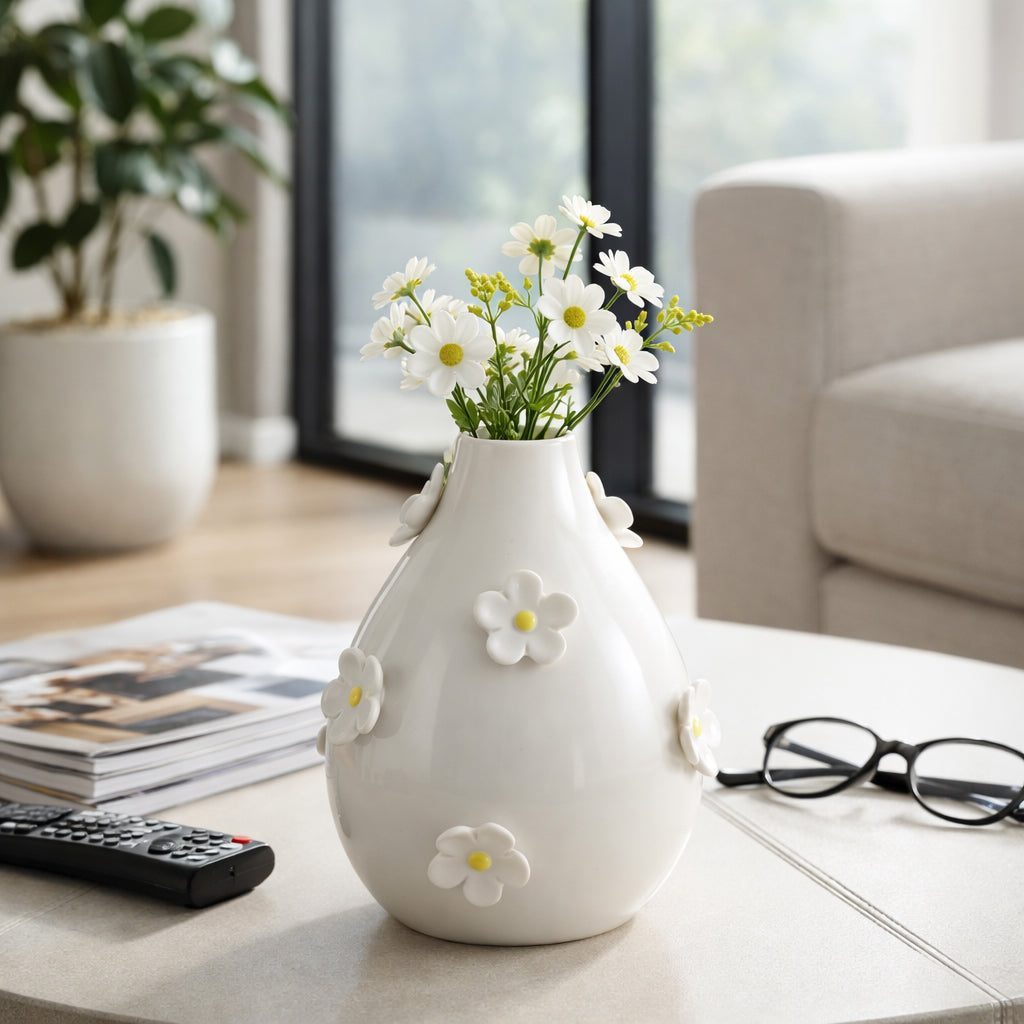 Keatonfield Ivory/Yellow Vase