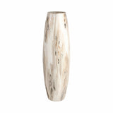 Snelling Multicolor Neutral Drip Finish Curved Glass Vase