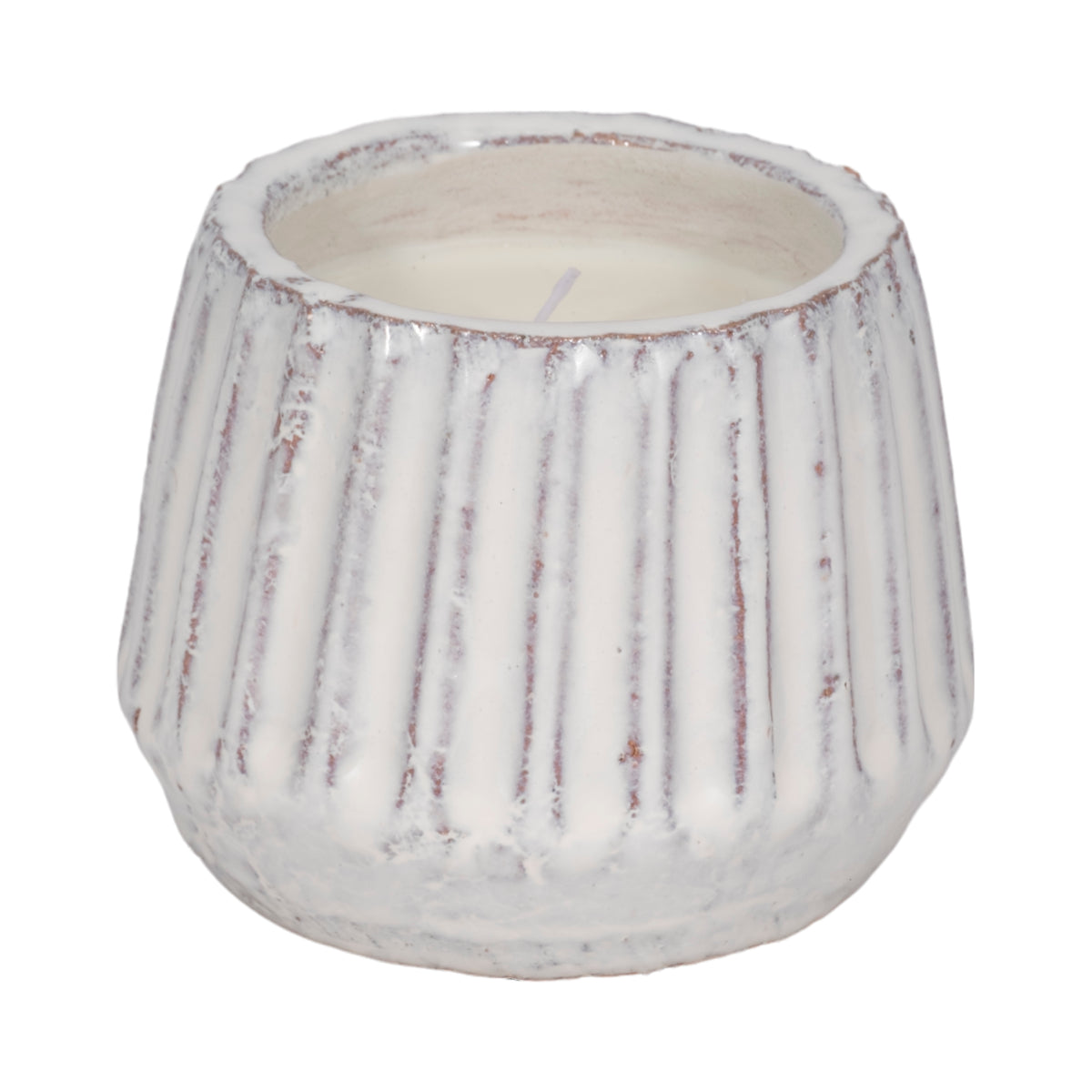 Cadiz White Sea Salt and Lemon Ridged Candle