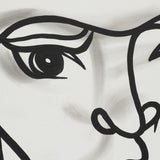 Akers White/Black Hand Painted Frida Illusion Wall Art