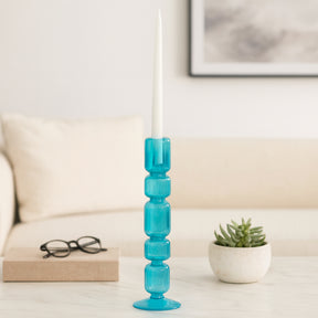 Isle Blue Small Mixed Bubble Taper Candle Holder