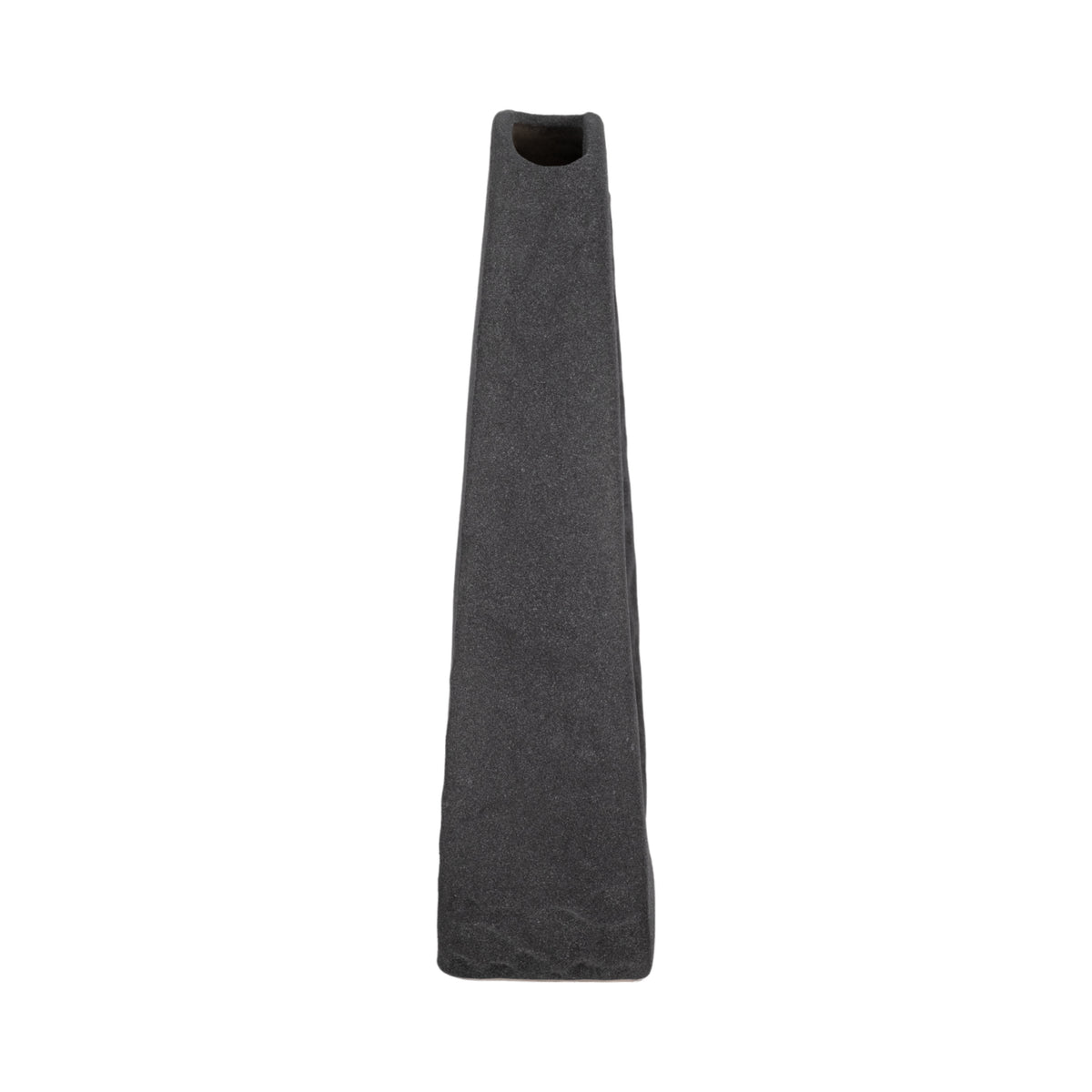 Dillonview Black Rough Finish Open Cut-Out Vase with Opening