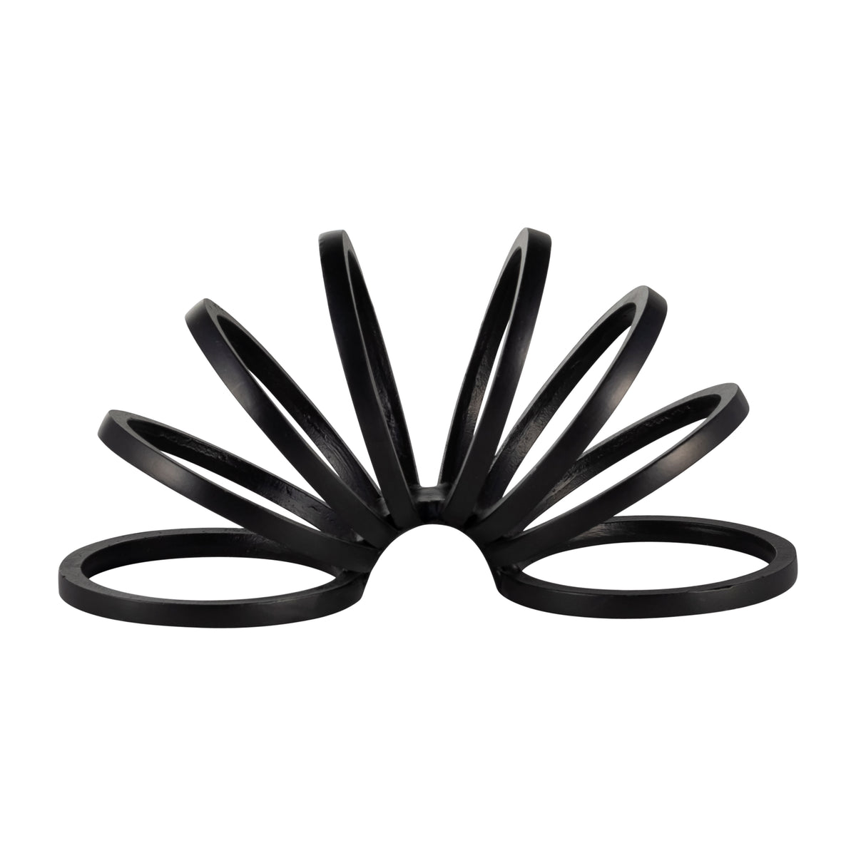 Colusa Black Metal Slinky Ring Decor