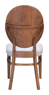 Regents Walnut & Light Gray Dining Chair (Set of 2)