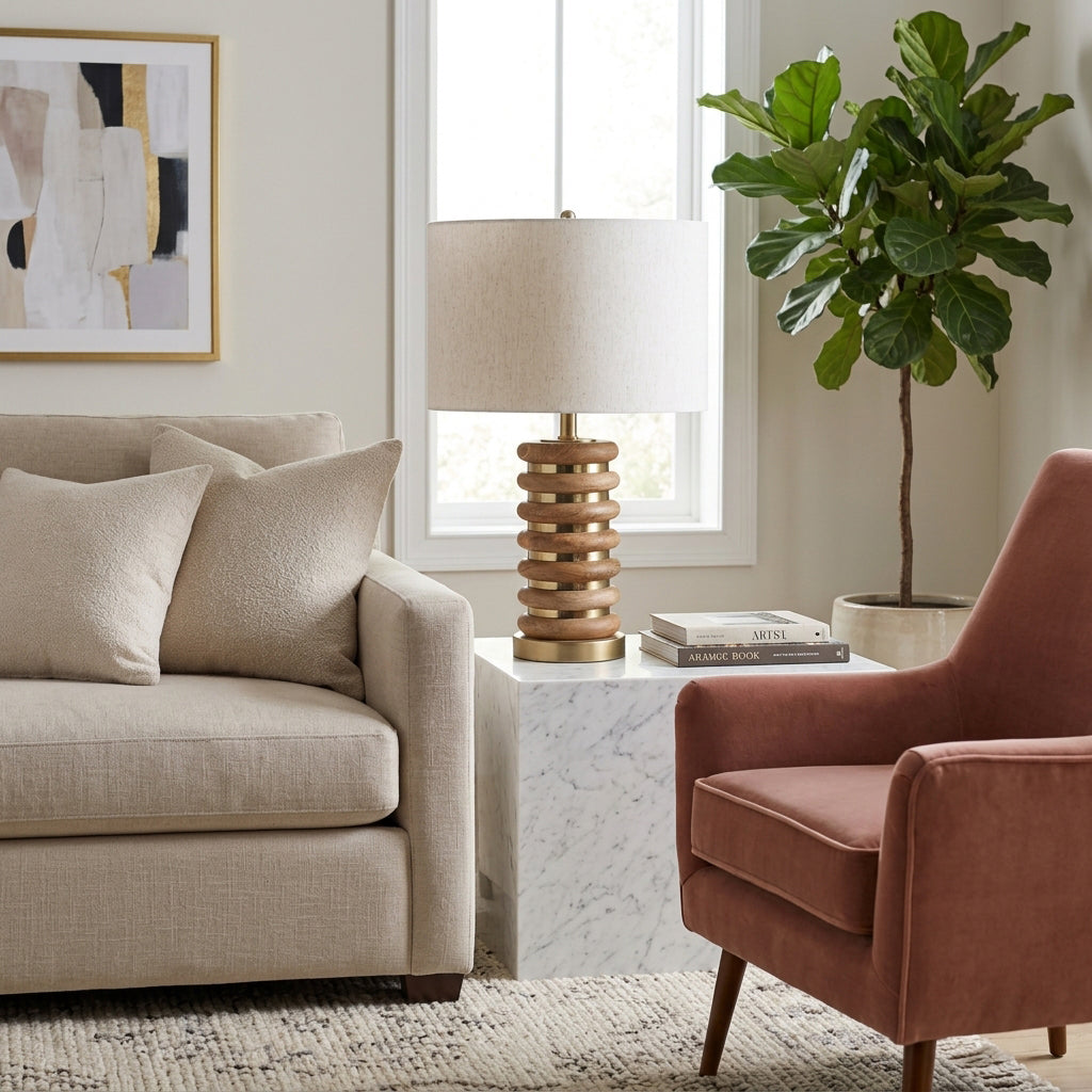 Blantonburn Brown/Gold/Ivory Lamp