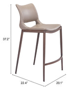 Ace Brown & Walnut Counter Stool (Set of 2)