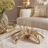 Clayton Gold/Clear Flower Acrylic Orb
