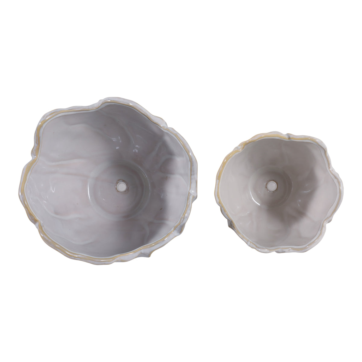 Drydenrun Ivory/White Planters (Set of 2)