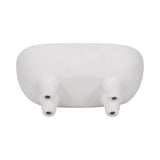 Murray White Footed Rounded Rectangle Bowl